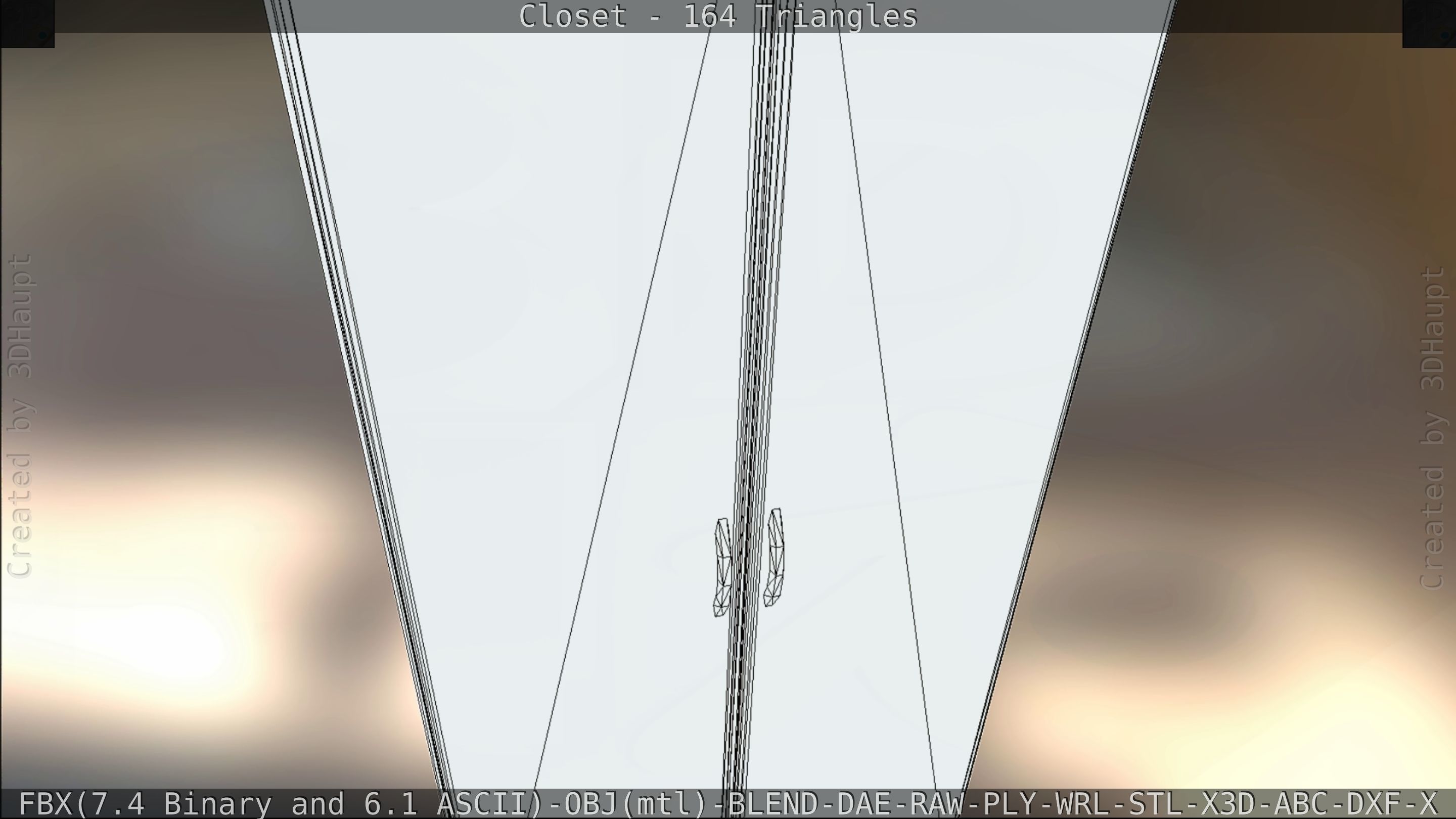 Closet mirror cabinet Low-poly 3D model_80