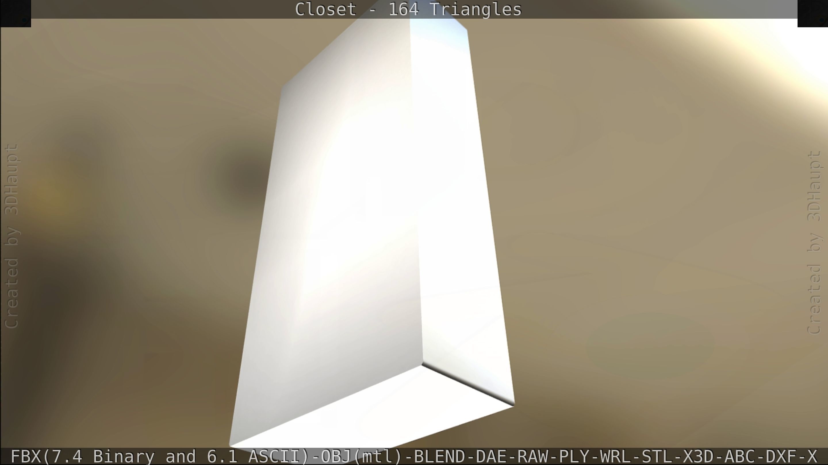 Closet mirror cabinet Low-poly 3D model_50