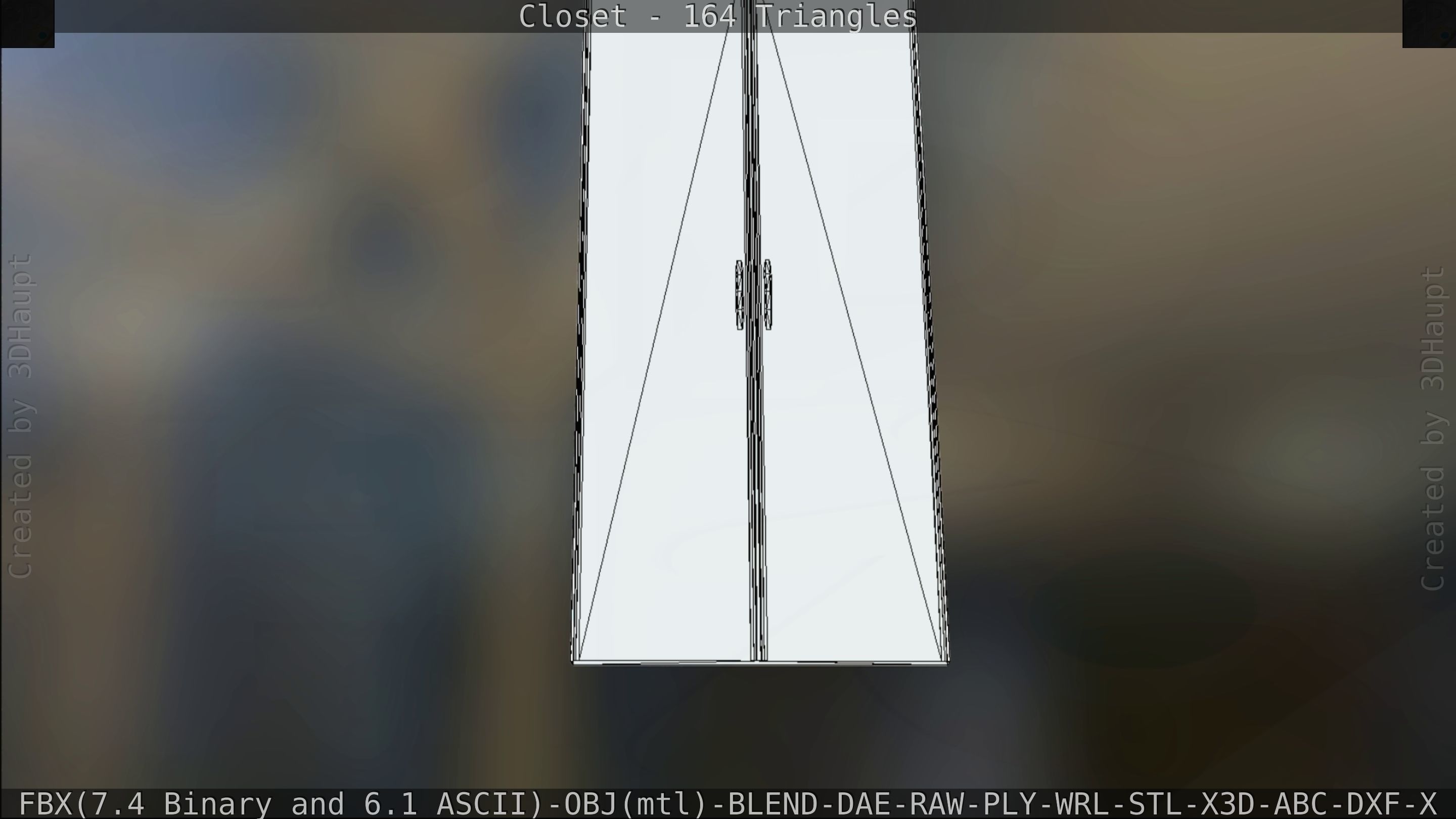 Closet mirror cabinet Low-poly 3D model_66