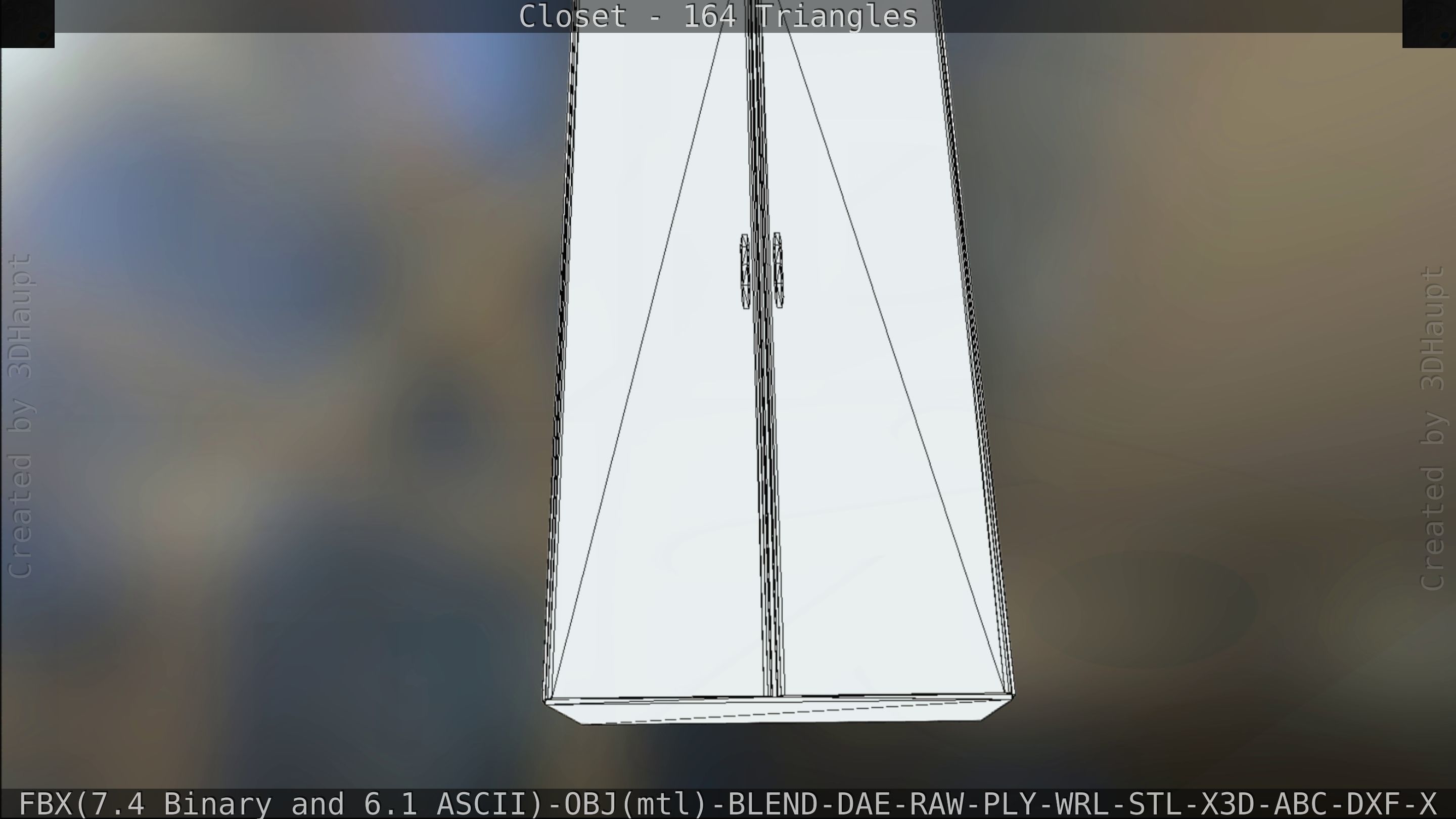 Closet mirror cabinet Low-poly 3D model_67