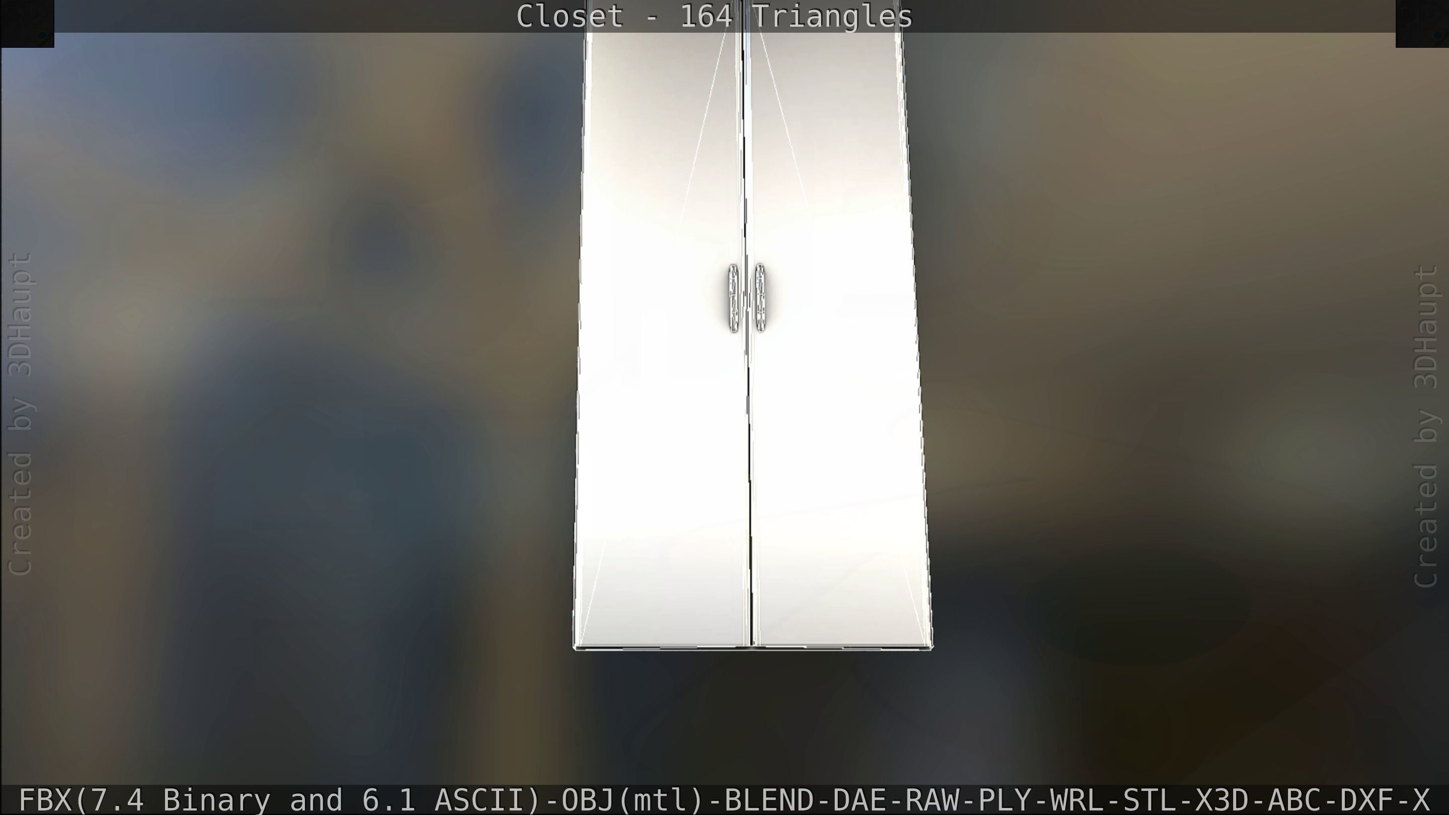 Closet mirror cabinet Low-poly 3D model_63