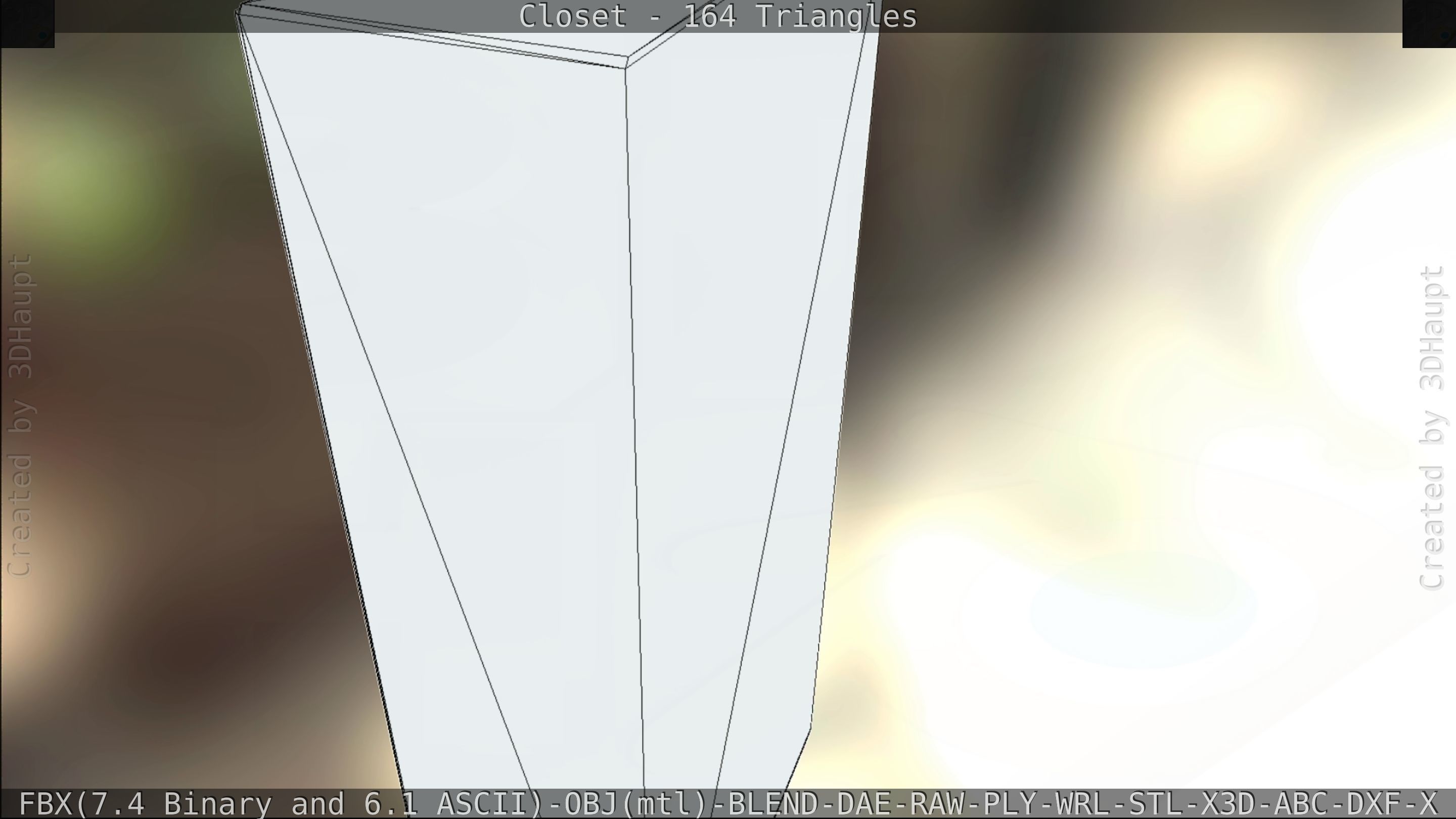 Closet mirror cabinet Low-poly 3D model_92