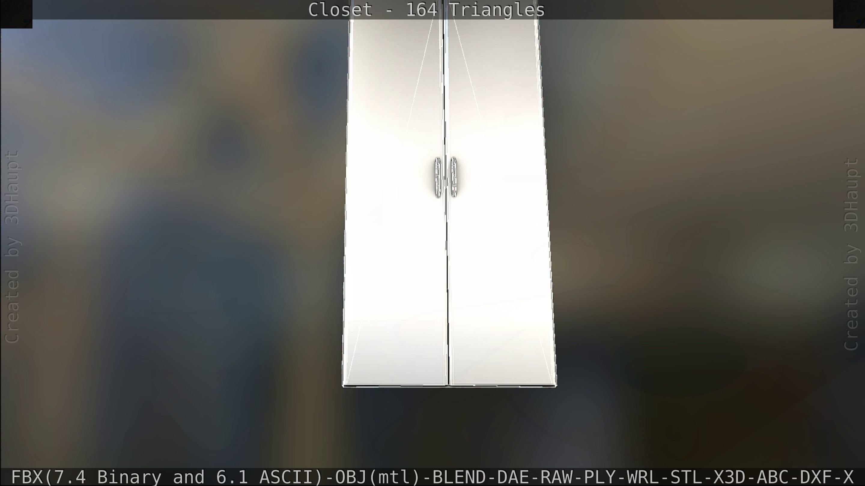 Closet mirror cabinet Low-poly 3D model_65