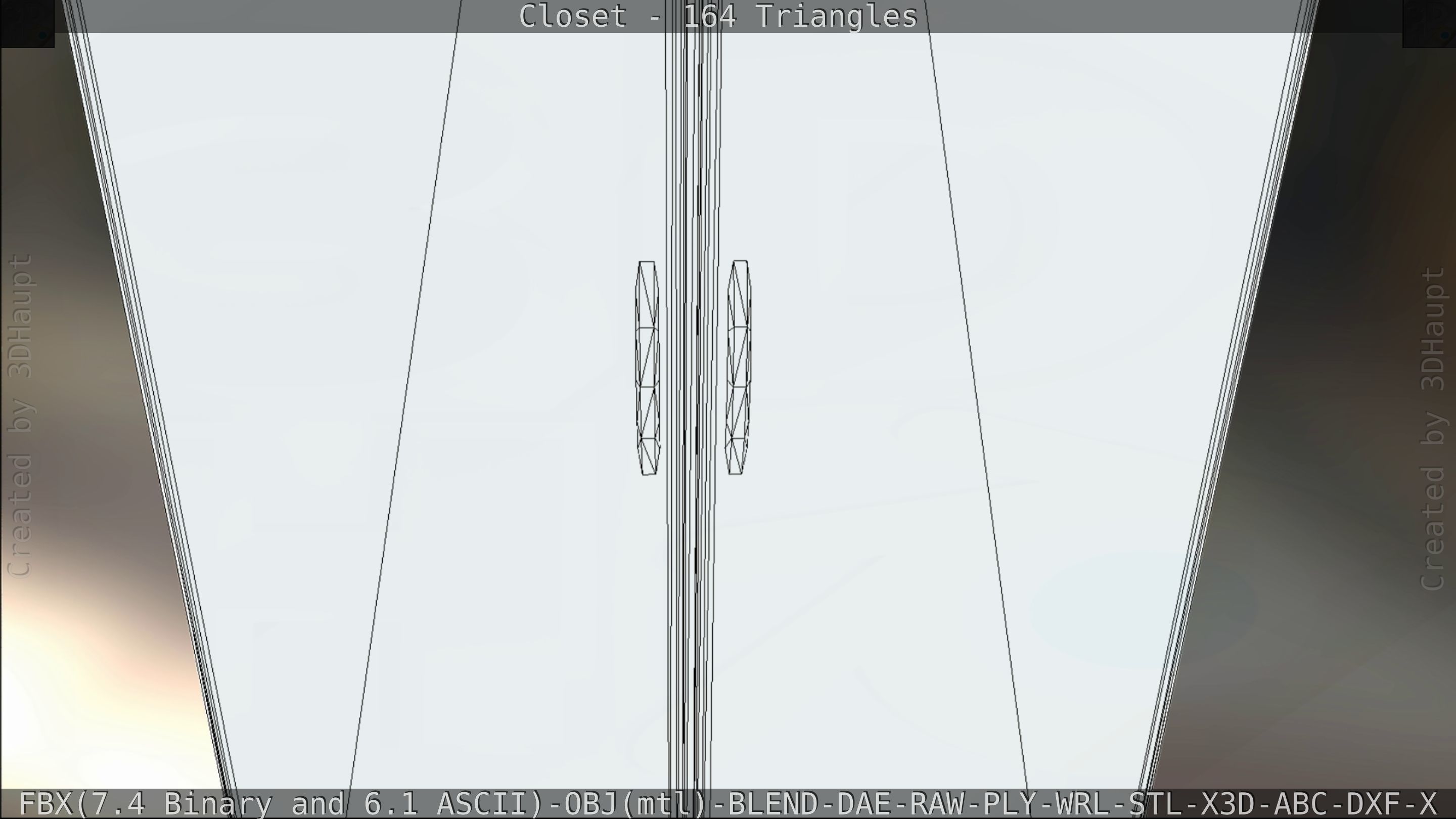 Closet mirror cabinet Low-poly 3D model_81