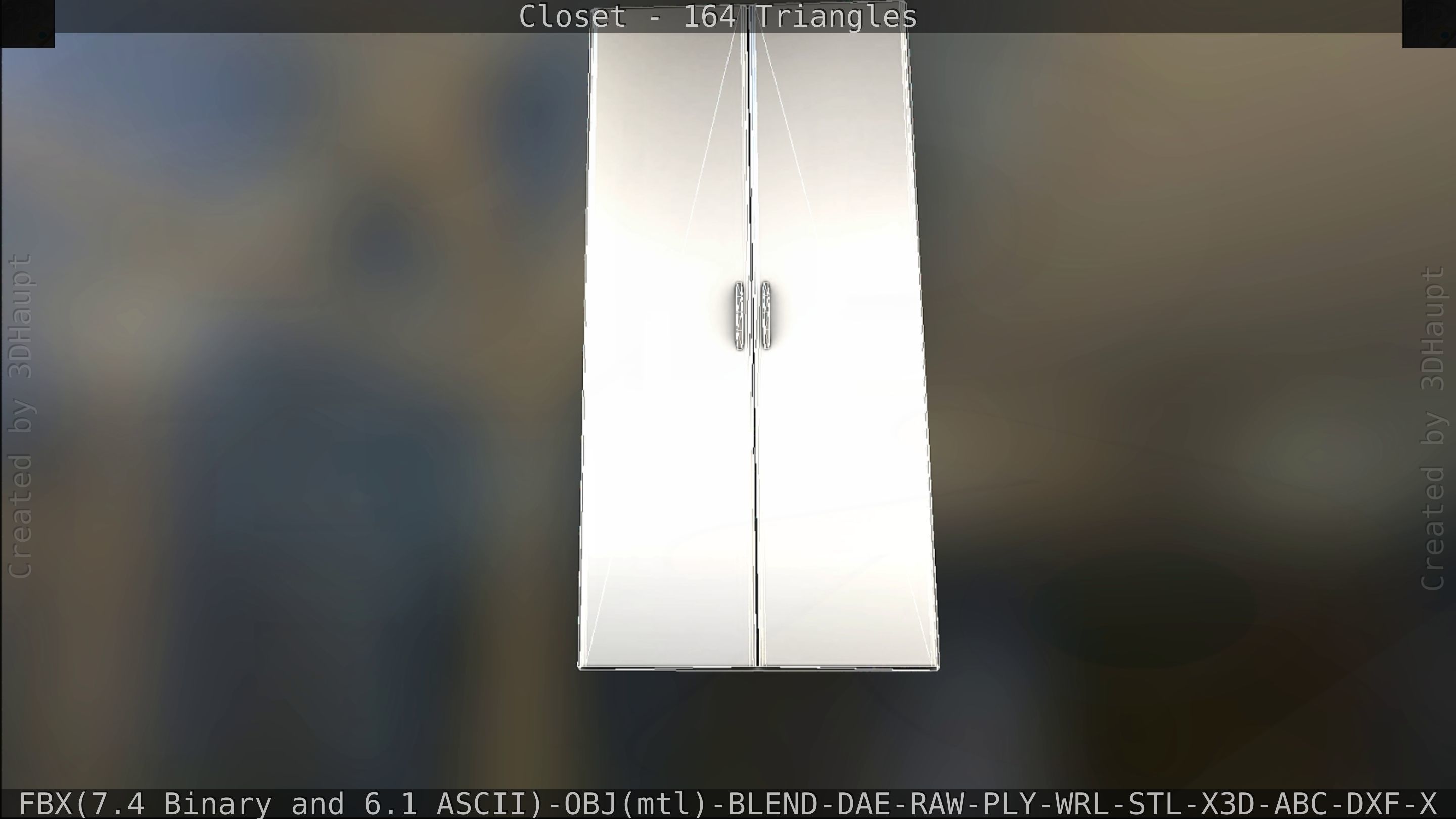 Closet mirror cabinet Low-poly 3D model_62