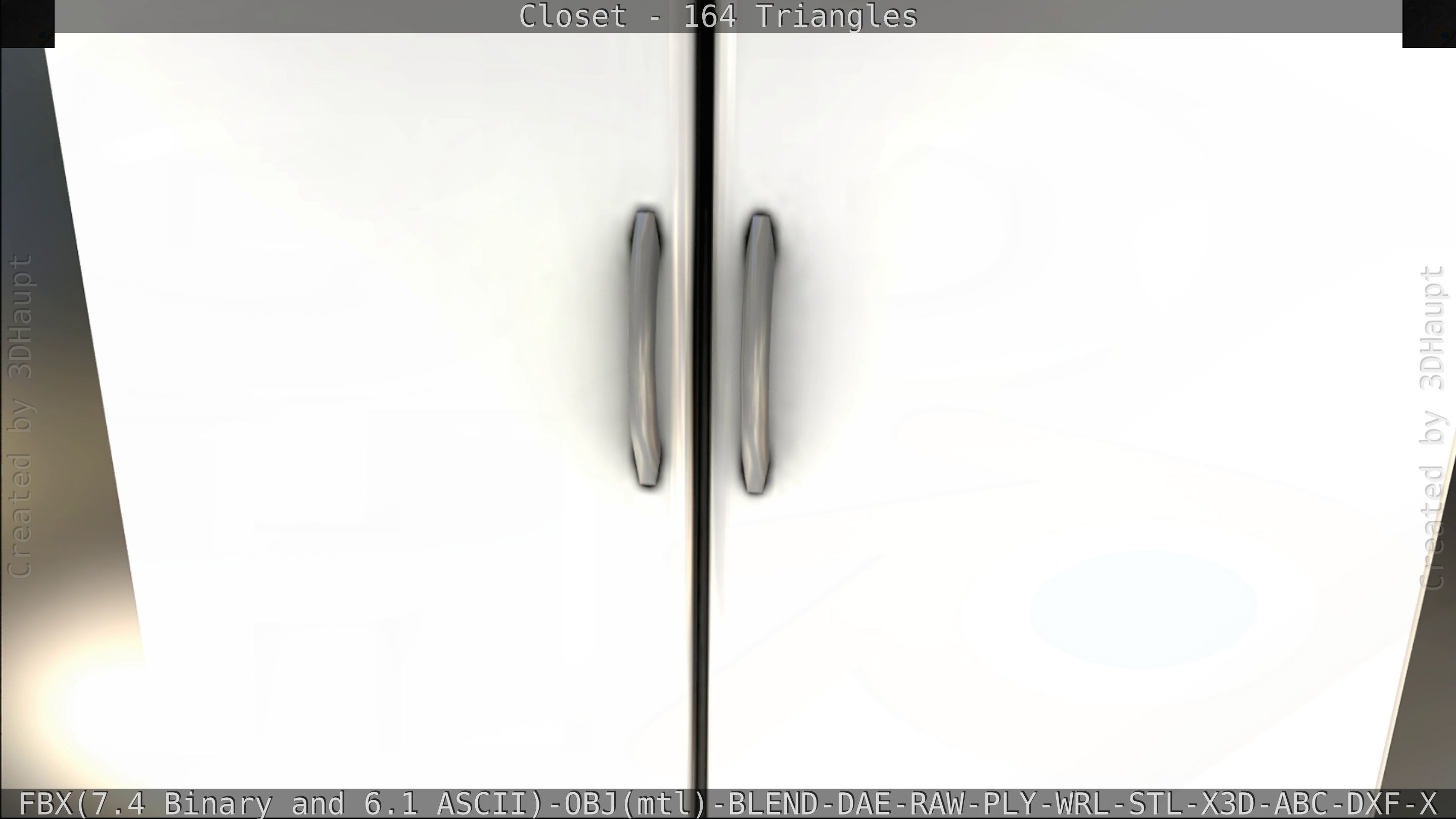 Closet mirror cabinet Low-poly 3D model_34