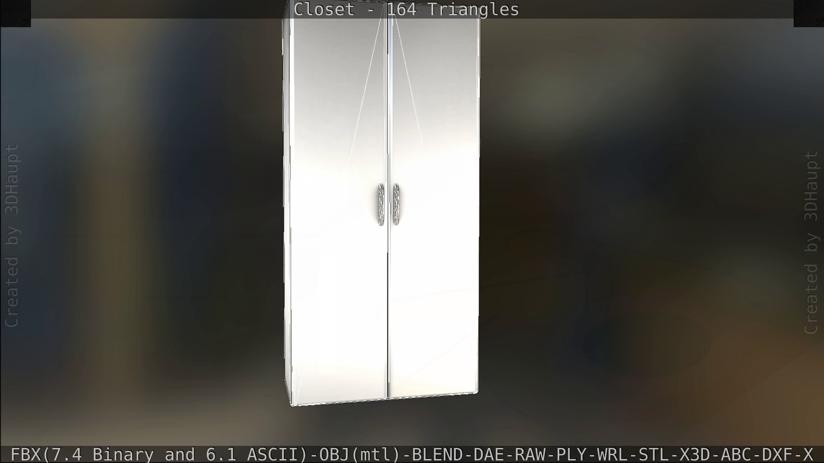 Closet mirror cabinet Low-poly 3D model_104