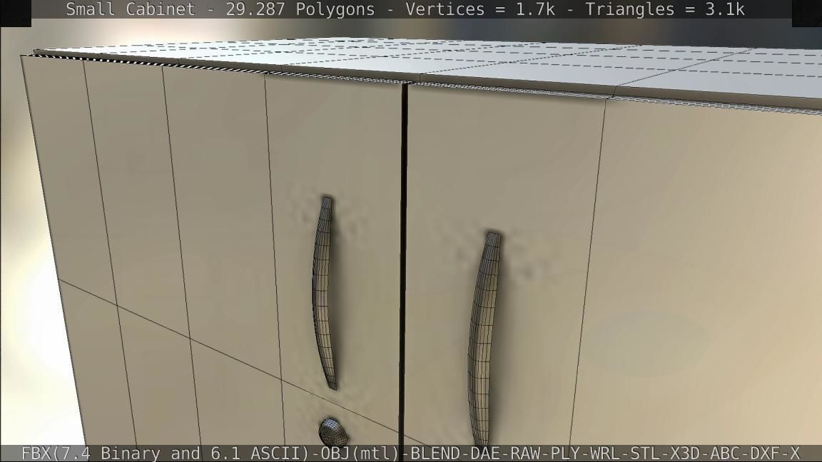 Small Cabinet Low-poly 3D model_77