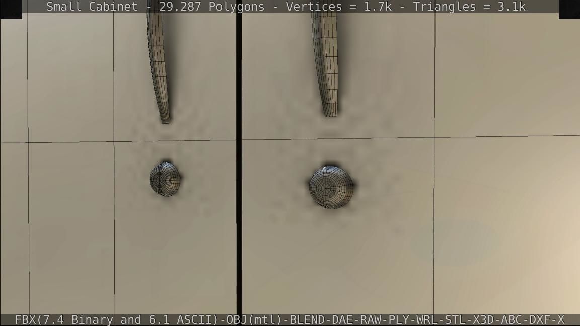 Small Cabinet Low-poly 3D model_82