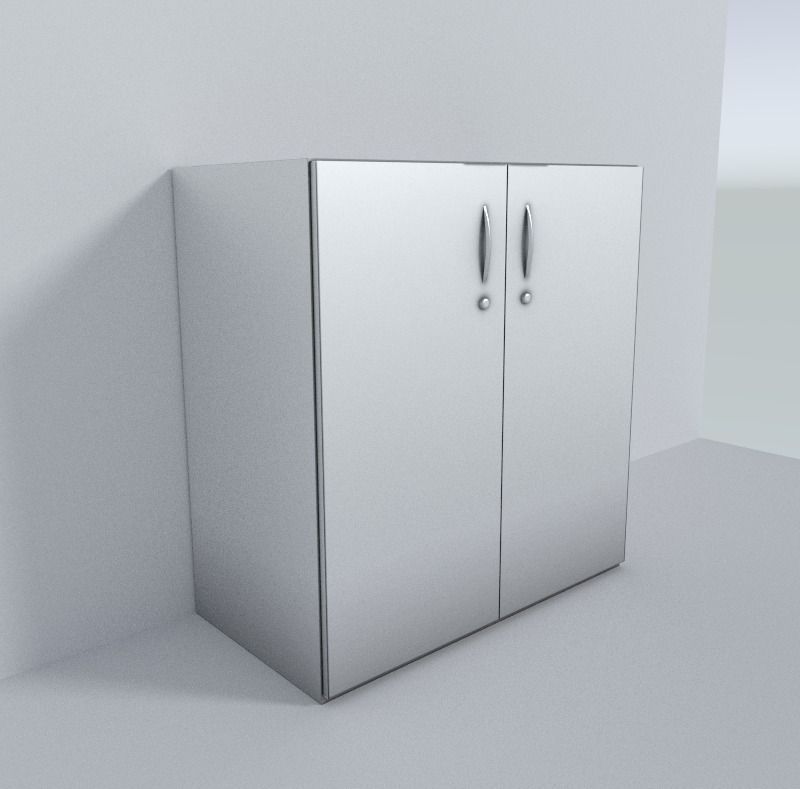 Small Cabinet Low-poly 3D model_4