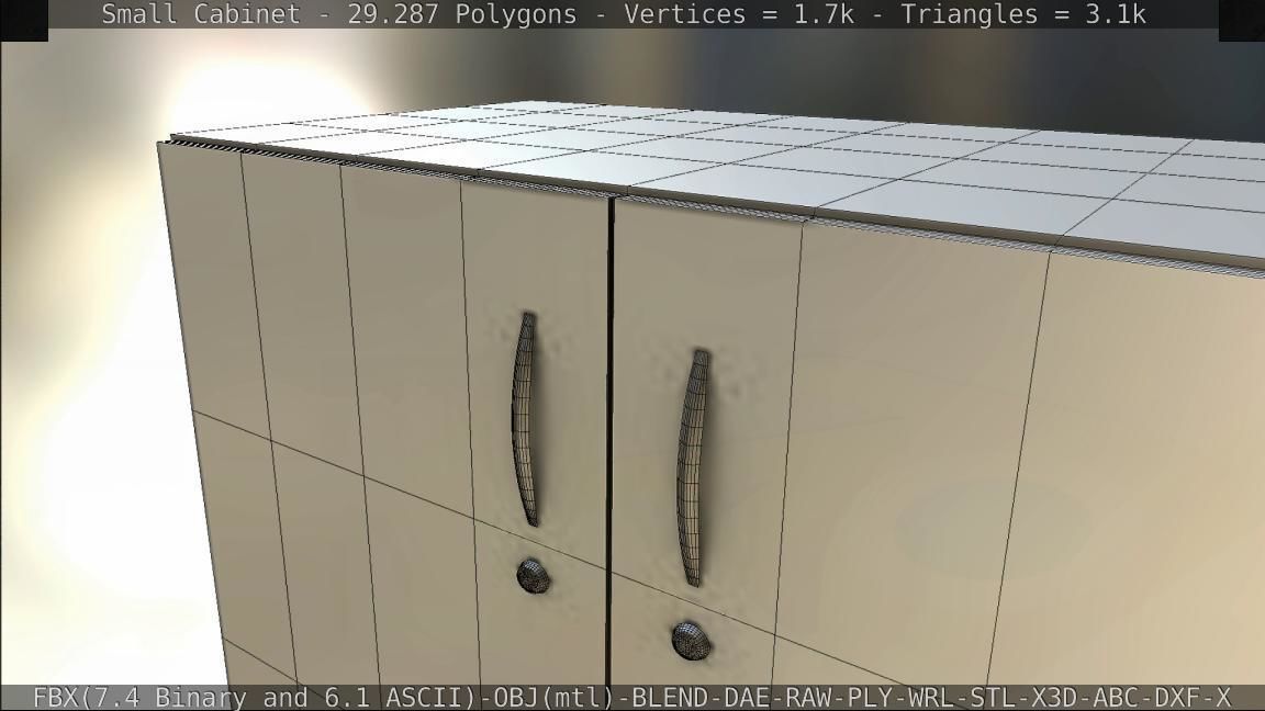 Small Cabinet Low-poly 3D model_74