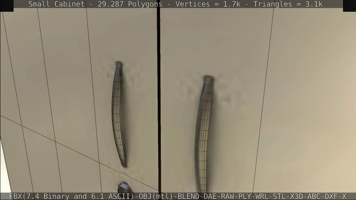 Small Cabinet Low-poly 3D model_76