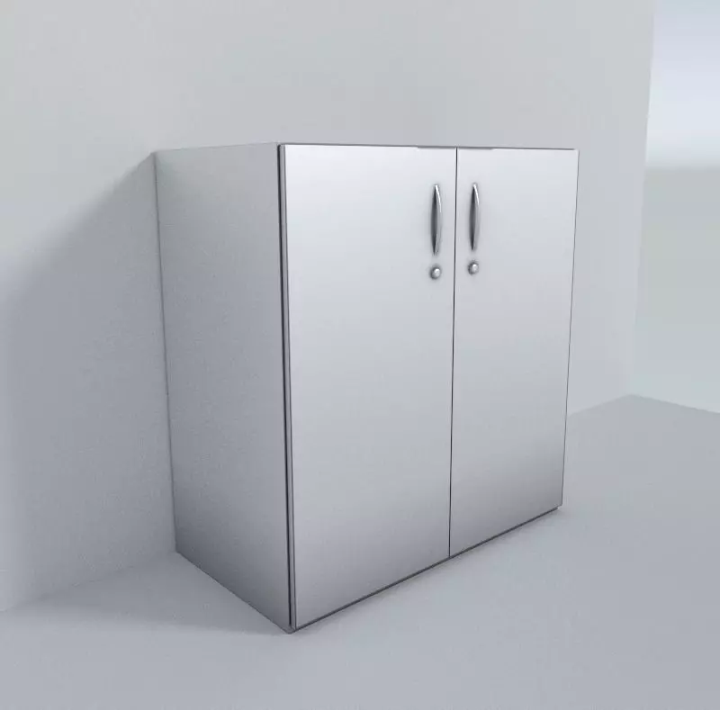 Small Cabinet Low-poly 3D model_0