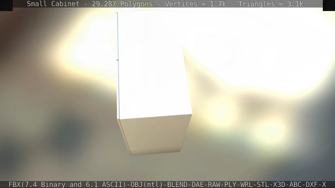 Small Cabinet Low-poly 3D model_33