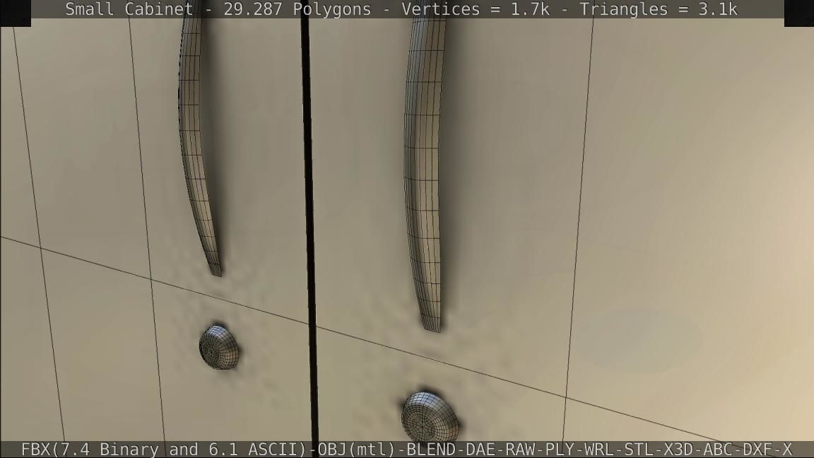 Small Cabinet Low-poly 3D model_80