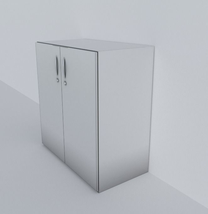 Small Cabinet Low-poly 3D model_2