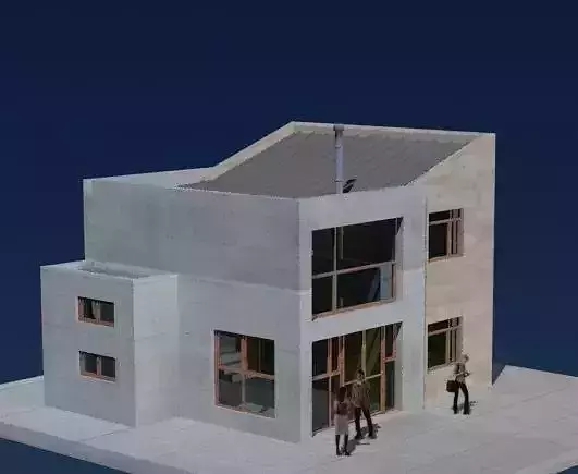 Wooden country villa house 