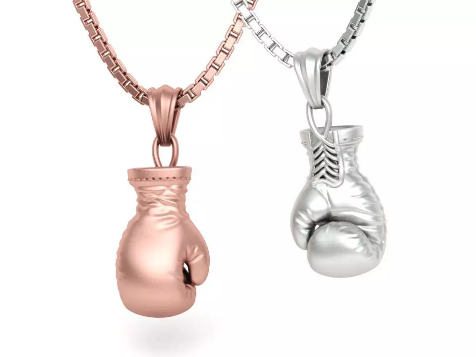 Gold Boxing Gloves printable 3dmodel 3D print model_0