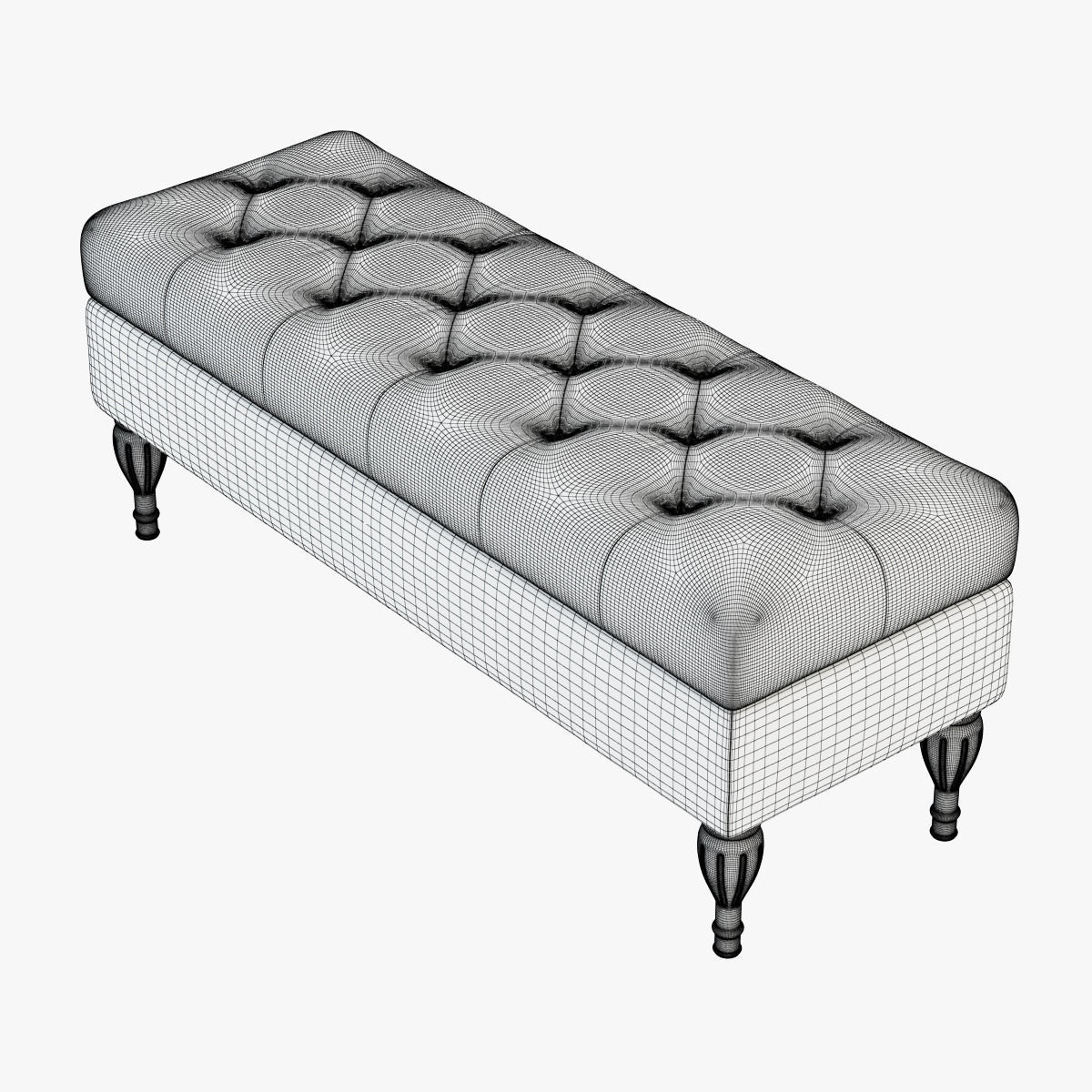 Bench Montserrat 3D model_4