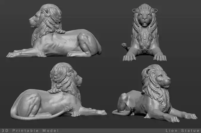 Lion Statue Free 3D print model