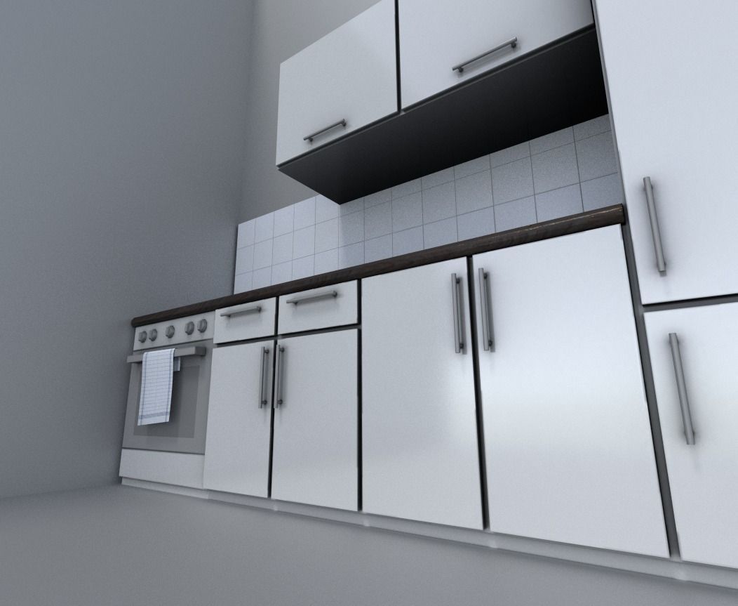 Kitchen module Low-poly 3D model_15