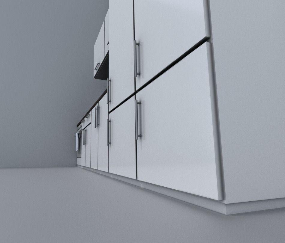 Kitchen module Low-poly 3D model_16