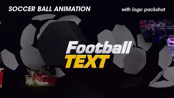 Soccer Ball Animation Broadcast Opener 3D model