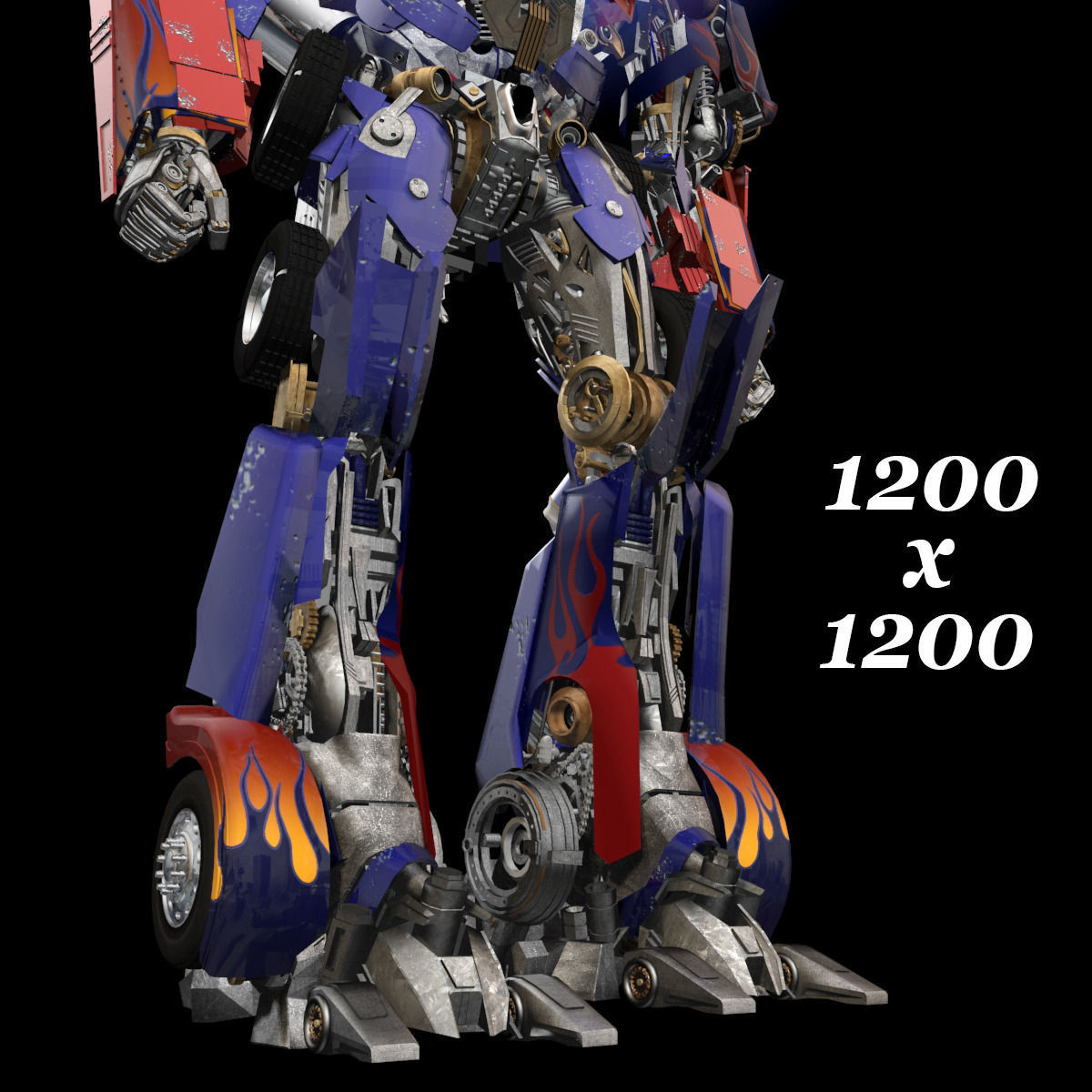 Optimus Prime Alive Transformer 3D model_22