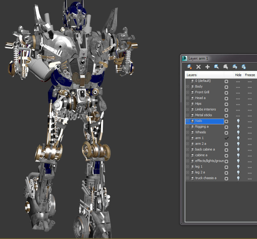 Optimus Prime Alive Transformer 3D model_25