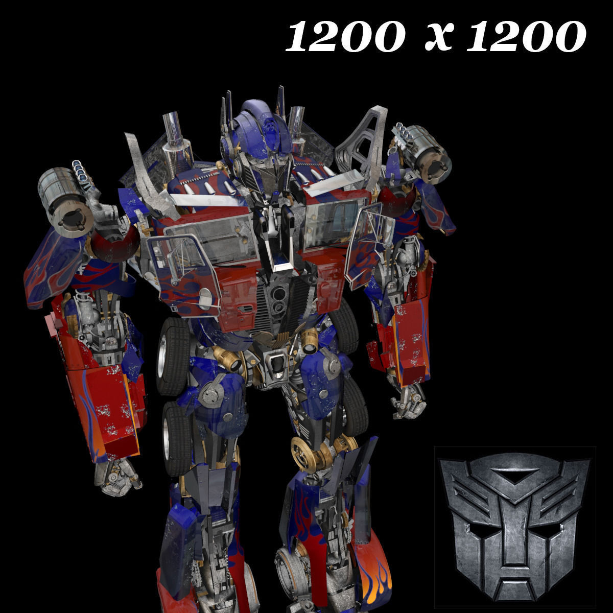 Optimus Prime Alive Transformer 3D model_19