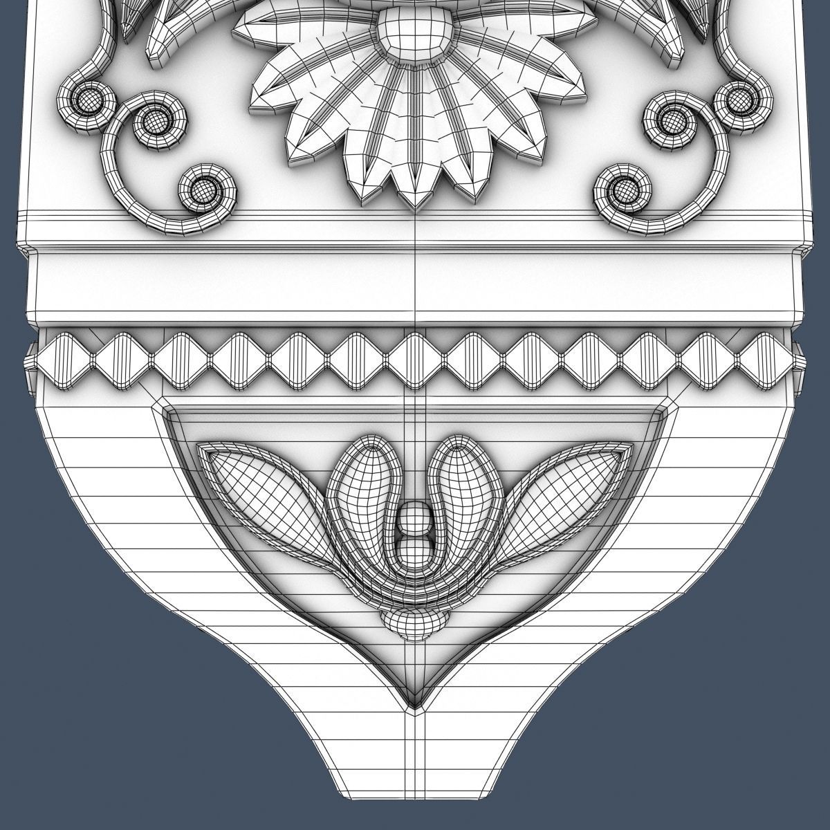 Decorative Corbel 3D model_7