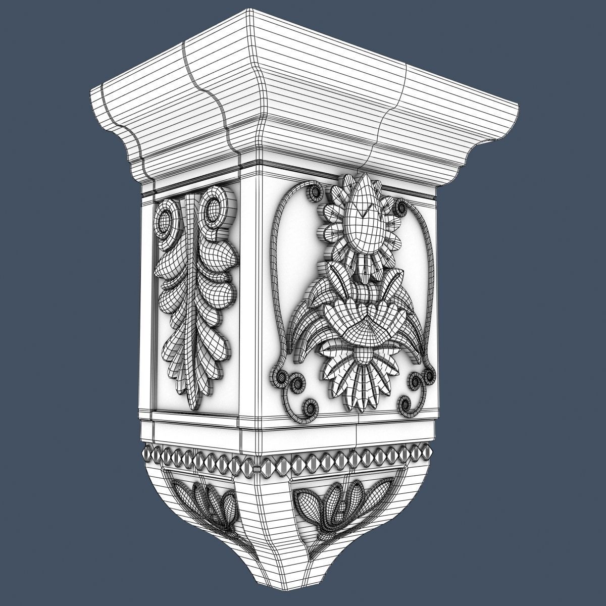 Decorative Corbel 3D model_5