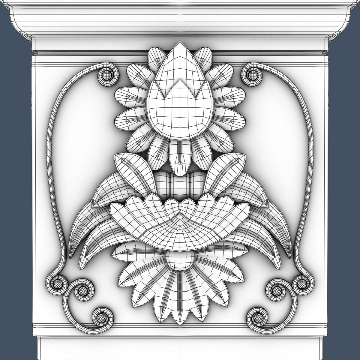 Decorative Corbel 3D model_6