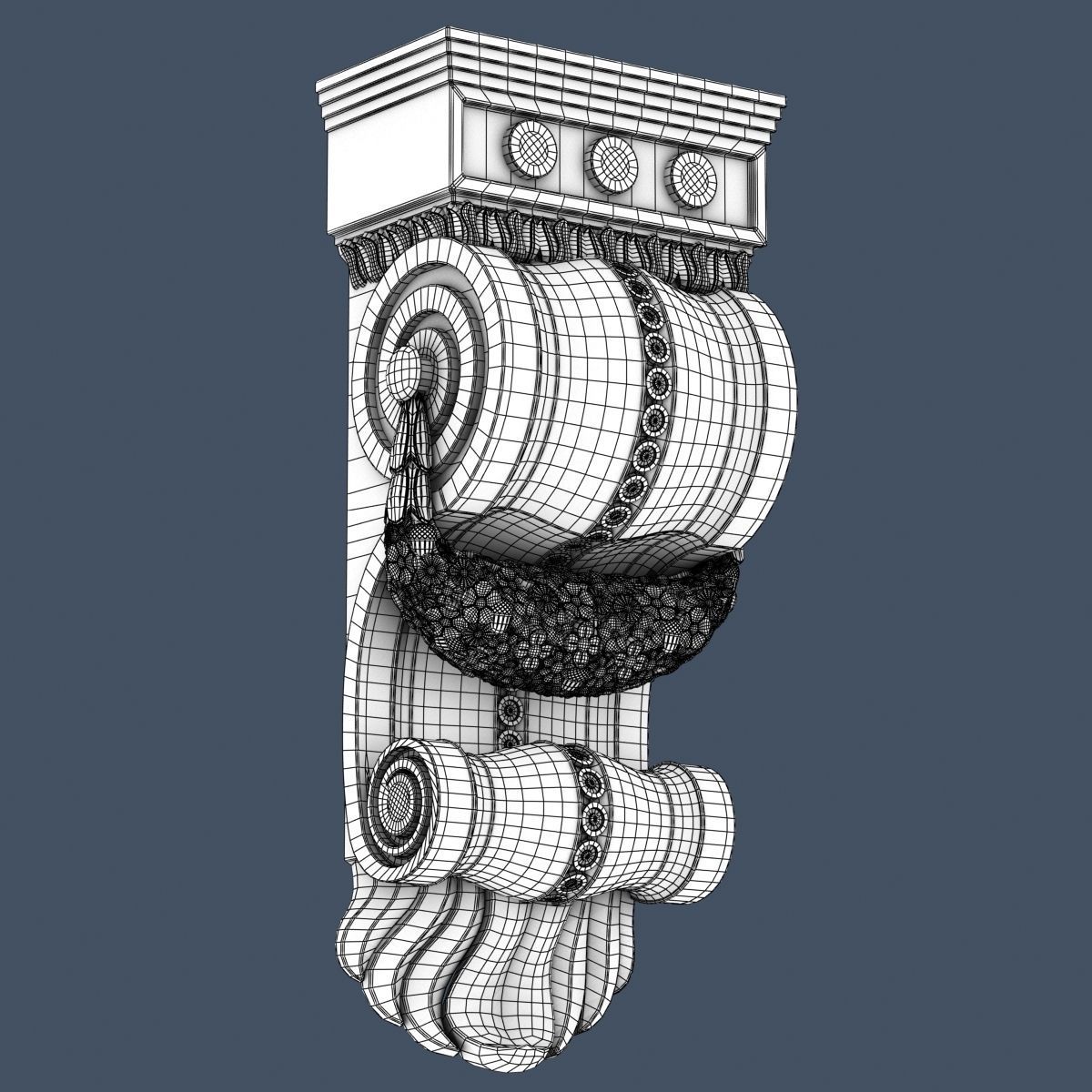 Decorative Corbel 3D model_5