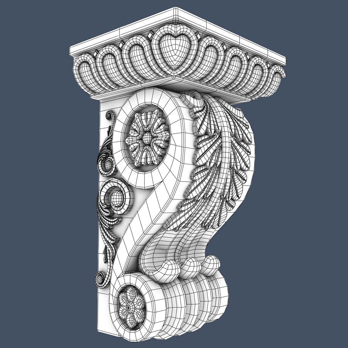 Decorative Corbel 3D model_5