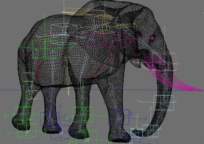 PRO Elephant Animated - 3d model 3D model_8