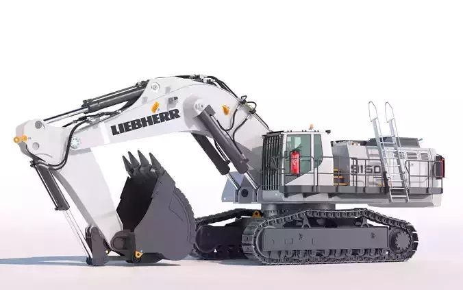 Mining Excavator Liebherr R9150 3D model