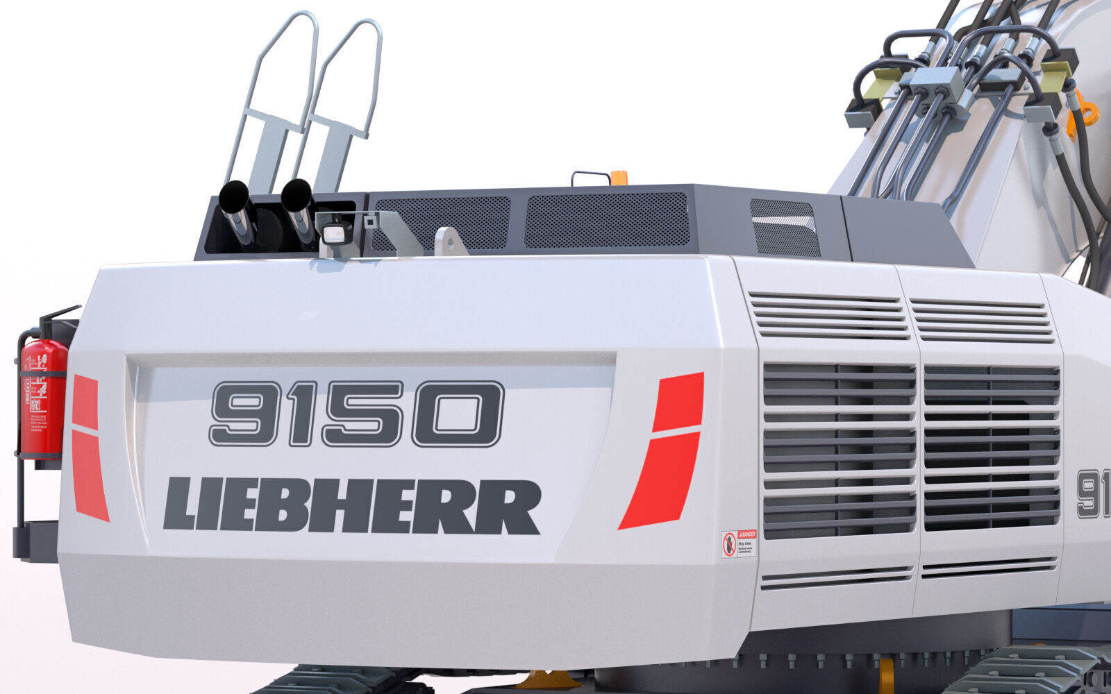 Mining Excavator Liebherr R9150 3D model | CGTrader