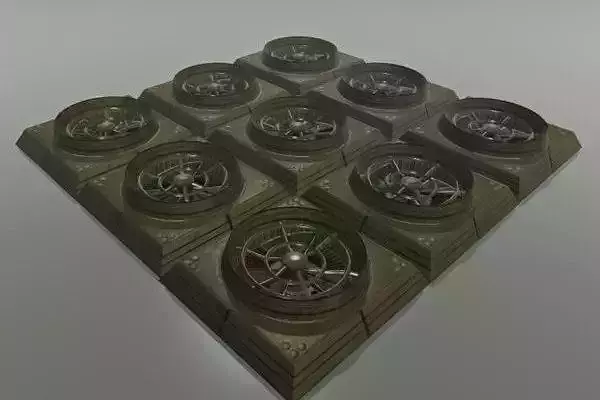 Industrial Fan Low-poly 3D model