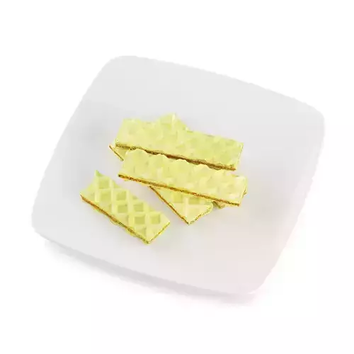 Waffels crackers on plate