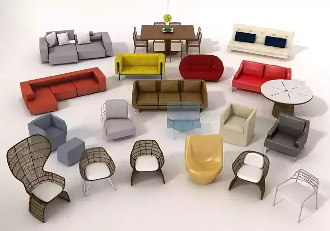 Furniture Model pack 1 Free 3D model