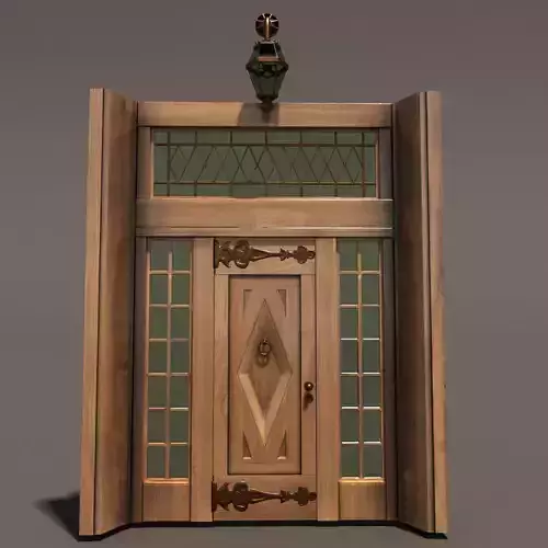 Ornament Wood Door Hi Detail