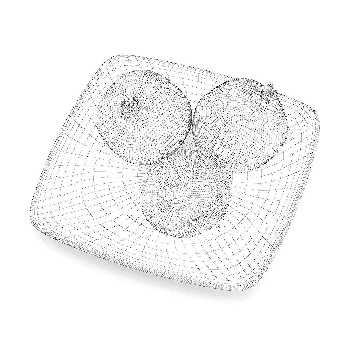 Pomegranate fruits 3D model_5