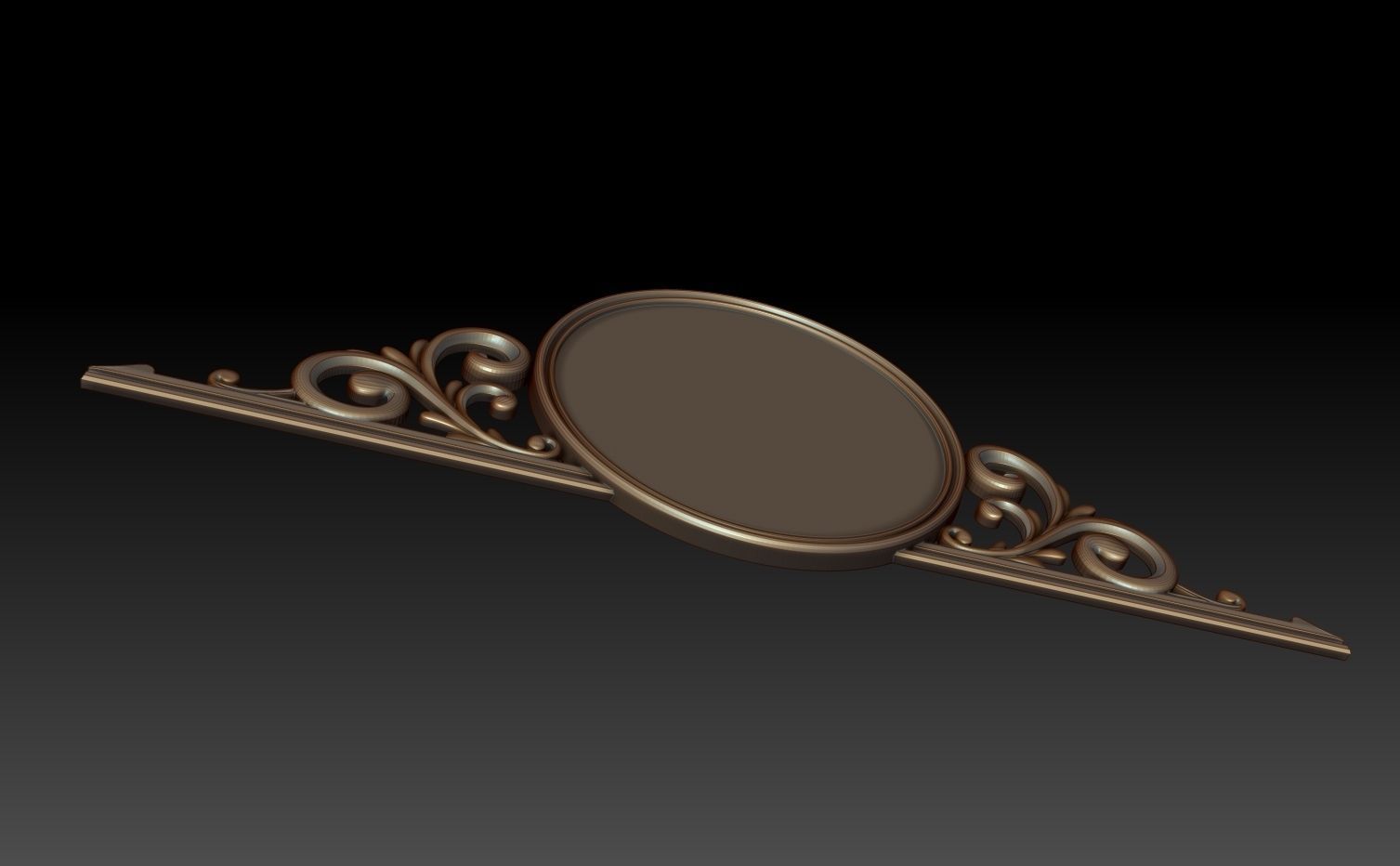Mirror ornate frame 3D model_3