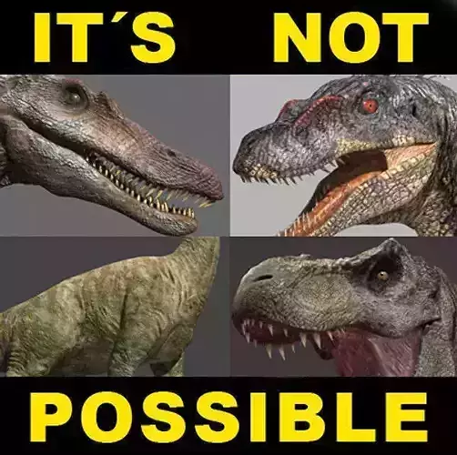 Incredible JP Dinosaur PACK - rex 3d model 3D model