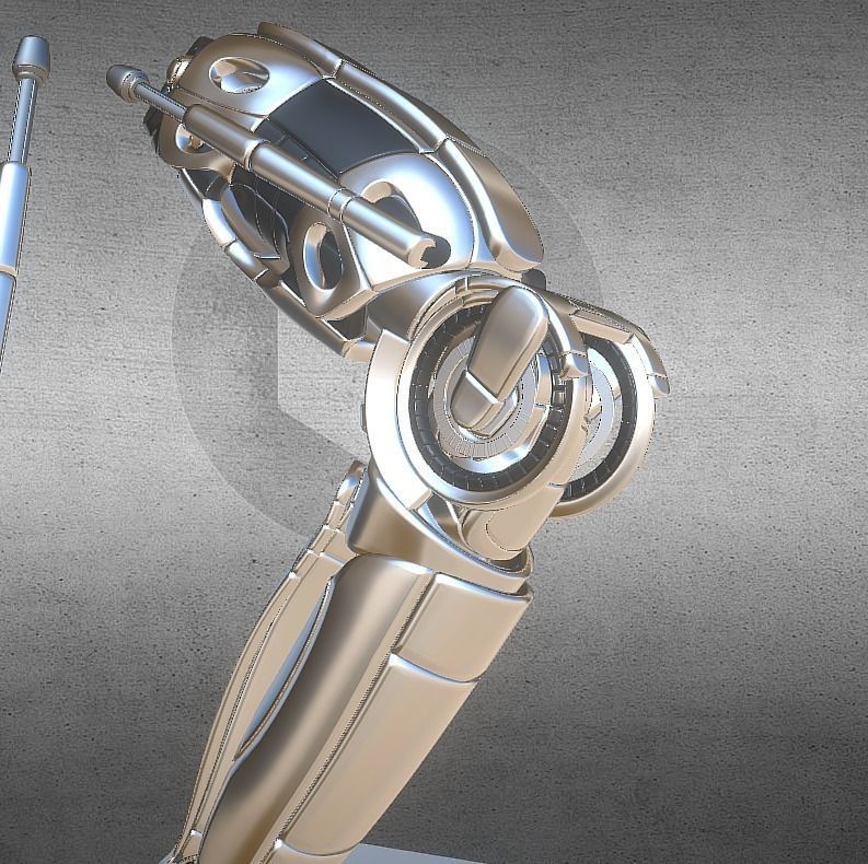 Robot legs version 2 rigged  and animated 3D model_36