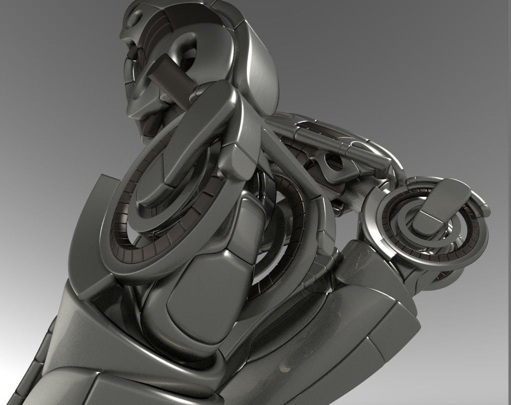 Robot legs version 2 rigged  and animated 3D model_32