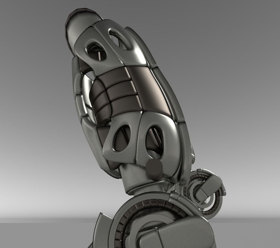 Robot legs version 2 rigged  and animated 3D model_25