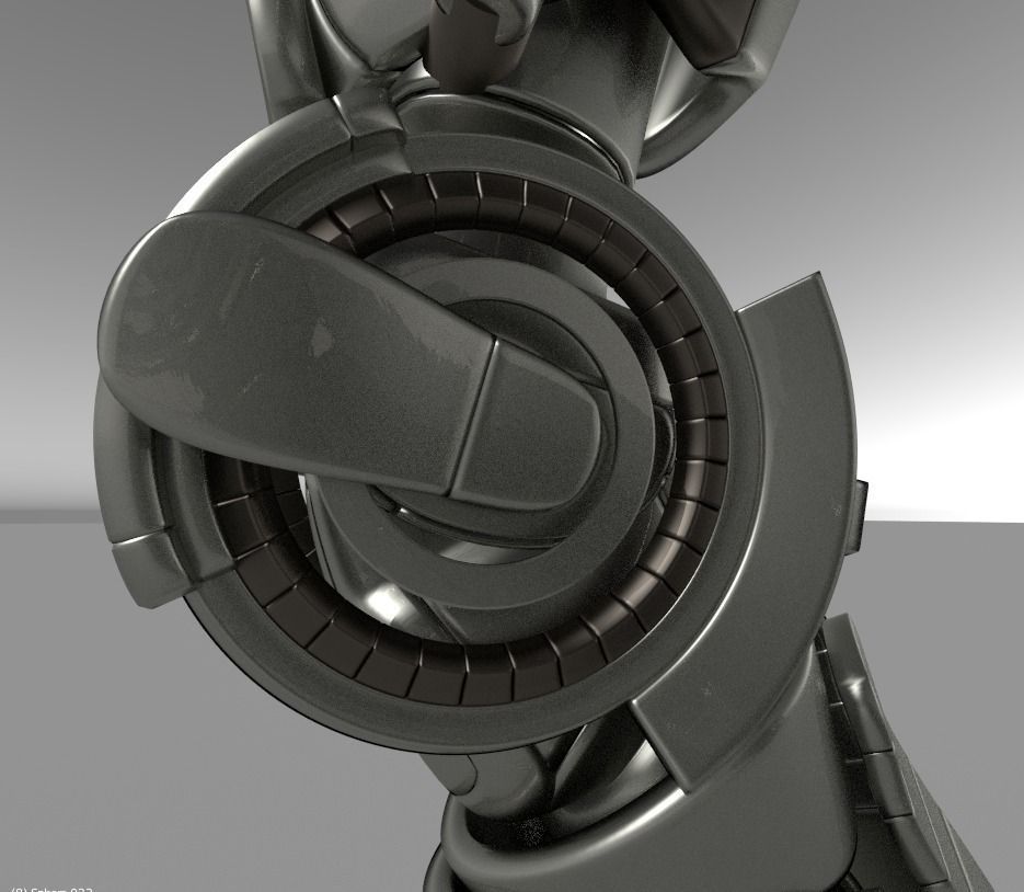 Robot legs version 2 rigged  and animated 3D model_24