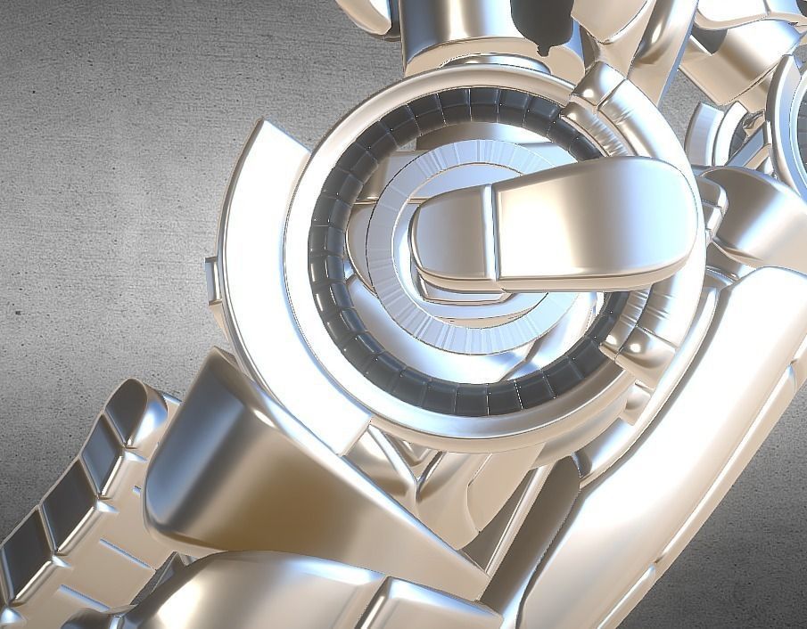 Robot legs version 2 rigged  and animated 3D model_51